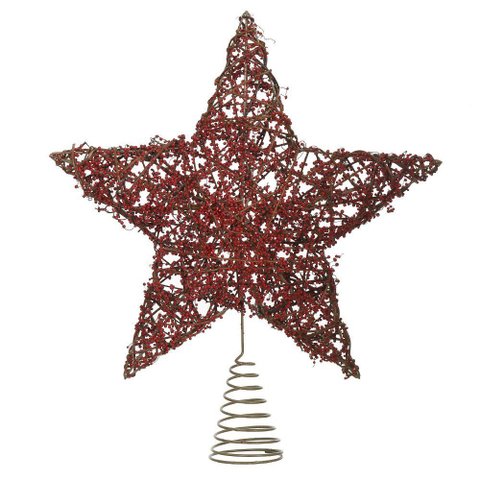 Estrela Decorativa de Natal Vermelha 40cm