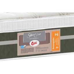 Cama Box Baú King: Colchão Molas Castor Bonnel Silver Star Air + Base CRC Courano White(193x203) - 2