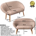 Ver imagem 3 de Kit Recepção 2 Poltronas 1 Namoradeira com Puff Resistente para Sala de Espera Decor Tecido Veludo