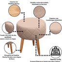 Ver imagem 6 de Kit Recepção 2 Poltronas 1 Namoradeira com Puff Resistente para Sala de Espera Decor Tecido Veludo