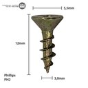 Ver imagem 6 de Parafuso Chipboard Phillips Stein 3.0x12 Caixa 1.000 Pçs
