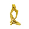 Escultura Pensador em Metal Dourado 16 cm - 3