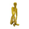 Escultura Pensador em Metal Dourado 16 cm - 2