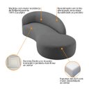 Ver imagem 4 de Divã Recamier Orgânico França 200cm Lado Direito Linho