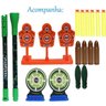 Zarabatana Camuflada Com Mira Infantil Dardos Alvos Plástico Acessórios Menino Menina Azul Verde - V - 3