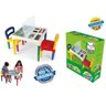 Mesinha Didática Infantil Menino Menina Colorido Mesa Cadeira Desmontável Plastico Resistente - 4