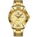 Ver imagem 1 de Relógio de Pulso Masculino de Quartzo Design Casual em Aço Inoxidável Impermeavel Dourado