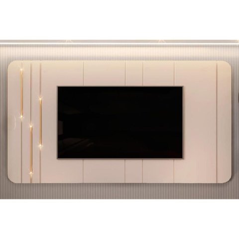 Home P- Tv até 75 Polegadas Celine 100% Mdf C- Led 241x132cm Off White - Dj Móveis