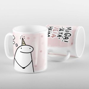 Caneca flork aniversário amiga se tá veia hein