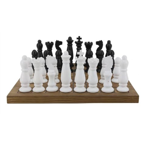 Peça Decorativa Jogo Xadrez em Madeira 46cm Aa0008 Btc