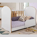 Ver imagem 5 de Berço Peroba Smim Americano Branco/Amêndoa Rodízios Infantil