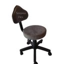 Ver imagem 1 de Cadeira Mocho Verona com Regulagem de Altura com Base com Rodízio Suede Cinza