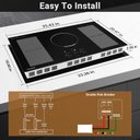 Ver imagem 7 de Cooktop Amzchef Indução 36" Embutido, 10800w, 5 Zonas e Função Boost