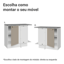 Ver imagem 6 de Balcão de Canto 1 Porta Branco/Crema Vik Madesa