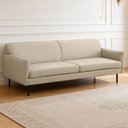 Ver imagem 3 de Sofá 3 Lugares para Sala Living Pés Industrial 220cm Nunno L06 Couro Bege Areia - Lyam Decor