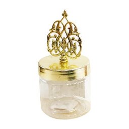 Kit Com 12 Mini Potes com Alça Dourada Decorada Lembranças - 1