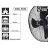 Ventilador de Parede Ventisilva 65 Vpl Potente e Silencioso - Preto - 3