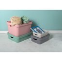Ver imagem 7 de Caixa Organizadora Cube Chumbo 32 L com Tampa 46 X 36 X 24,5 Cm