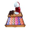Bandeja com Gaveta para Cápsulas Dolce Gusto - 30 Cápsulas - Imbuia - 1