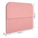 Ver imagem 3 de Cabeceira Casal 140 Cm com Frame Alana Suede Rosa Artte