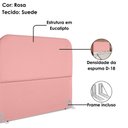 Ver imagem 4 de Cabeceira Casal 140 Cm com Frame Alana Suede Rosa Artte