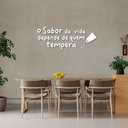 Ver imagem 1 de Frase de Parede em Relevo Cozinha, Sabor da Vida 200x73, Branco. em Mdf 6mm, para Sala, para Quarto,