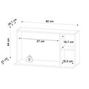 Ver imagem 2 de Suporte Microondas Forno com 2 Nichos em Mdp Suspenso Zain 80cm M12 - D’Rossi