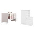 Ver imagem 2 de Quarto para Bebê Completo com Guarda-Roupa e Comôda e Berço Doce Sonho Branco