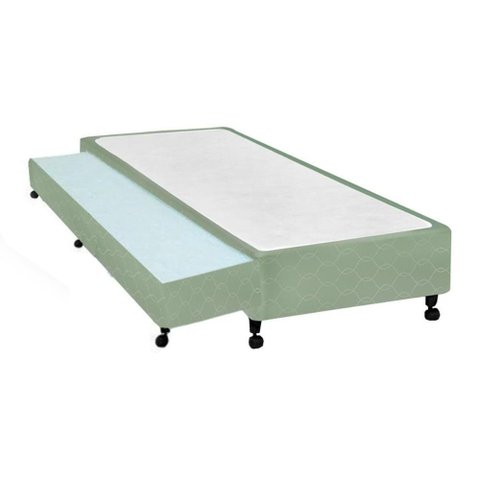 Cama Box Base C-auxiliar Universal Solteiro Poli Tecido Green (88x188x27) - Castor