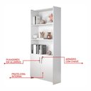 Ver imagem 4 de Armário Alto para Escritório com 2 Portas e 2 Prateleiras Branco - Notável Móveis