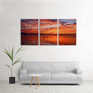 Quadro Decorativo Para Sala 60x120cm Pescador Quarto Grande