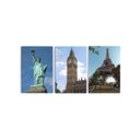 Ver imagem 3 de Quadro Decorativo Para Sala 60x120cm Paris Londres Nova york