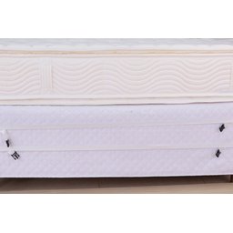 Saia para Cama Box Colchobox Ajustavel Riollen Queen ou King Size Branca [f101] - 3