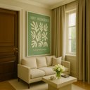 Ver imagem 2 de Quadr Canvas Matisse Fundo Verde Sálvia 90x60cm Mold Preta
