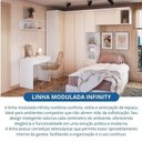Ver imagem 4 de Guarda-Roupa Modulado 6 Peças Infinity Branco/Line/Blush