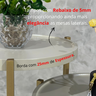Mesa Auxiliar Apoio Lateral Redonda Sofá Sala Estar Centro:champanhe Fosco - 4
