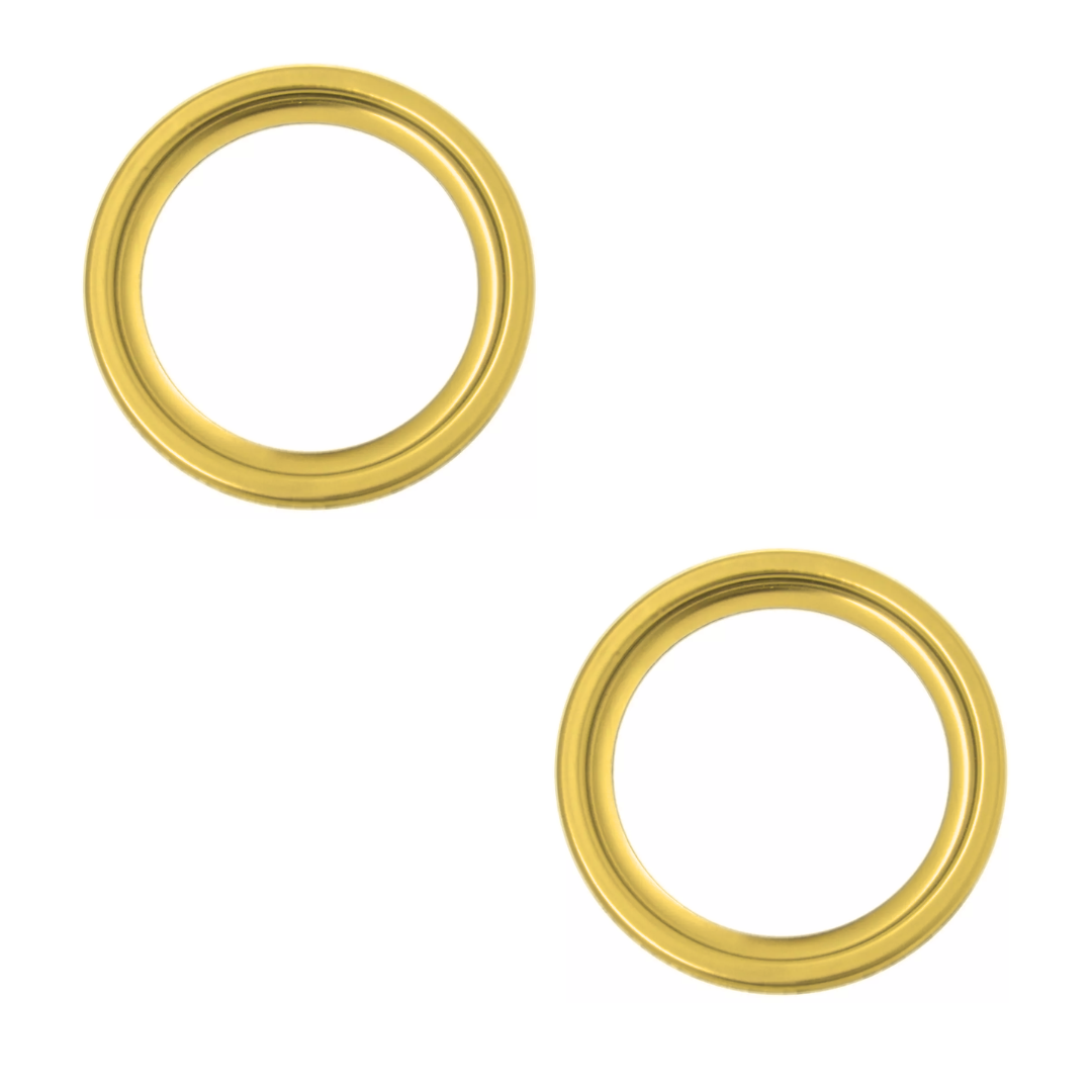 Kit C/2 Porta Grelha Ralo Redondo 15x15 Suporte Inox Dourado - 1