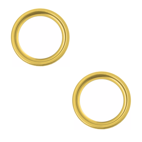 Kit C/2 Porta Grelha Ralo Redondo 15x15 Suporte Inox Dourado