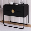 Ver imagem 2 de Mesa de Cabeceira 2g Organica 60 Cm 28062 Nero Preto Artesano