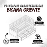 Bicama 3 Gavetas Oriente Castanho + 2 Colchões Ortobom D28 - 8