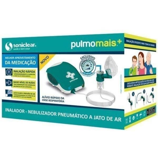 Inalador Nebulizador Pulmomais Pneumático Soniclear - 2