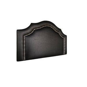 Cabeceira estofada box  Solteiro Couro sintético com Tachas