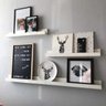 Porta Quadros Prateleira Nicho Kit 4Pç Branco Linha Premium - 1