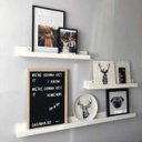 Ver imagem 2 de Porta Quadros Prateleira Nicho Kit 4Pç Branco Linha Premium