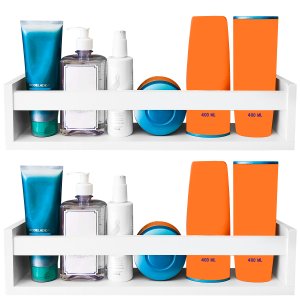 Prateleira para Banheiro Kit 2 Peças Branco Super Premium
