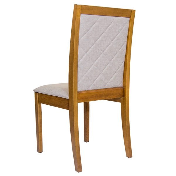 Cadeira de Madeira Cinamomo Ferrugine Bella No Tecido Linho - 4