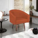 Ver imagem 2 de Kit 02 Poltronas Decorativas Sala de Estar Recepção Luiza Pés Palito Suede Terracota - Amarena