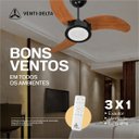 Ver imagem 3 de Ventilador de Teto Inverter Venti Delta Preto Super LED + Controle Remoto