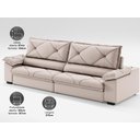 Ver imagem 5 de Sofá com Carregador Usb e Molas no Assento Retrátil Reclinável Nice 2,10m Velosuede - Netsofas