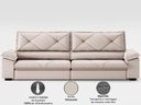 Ver imagem 6 de Sofá com Carregador Usb e Molas no Assento Retrátil Reclinável Nice 2,10m Velosuede - Netsofas